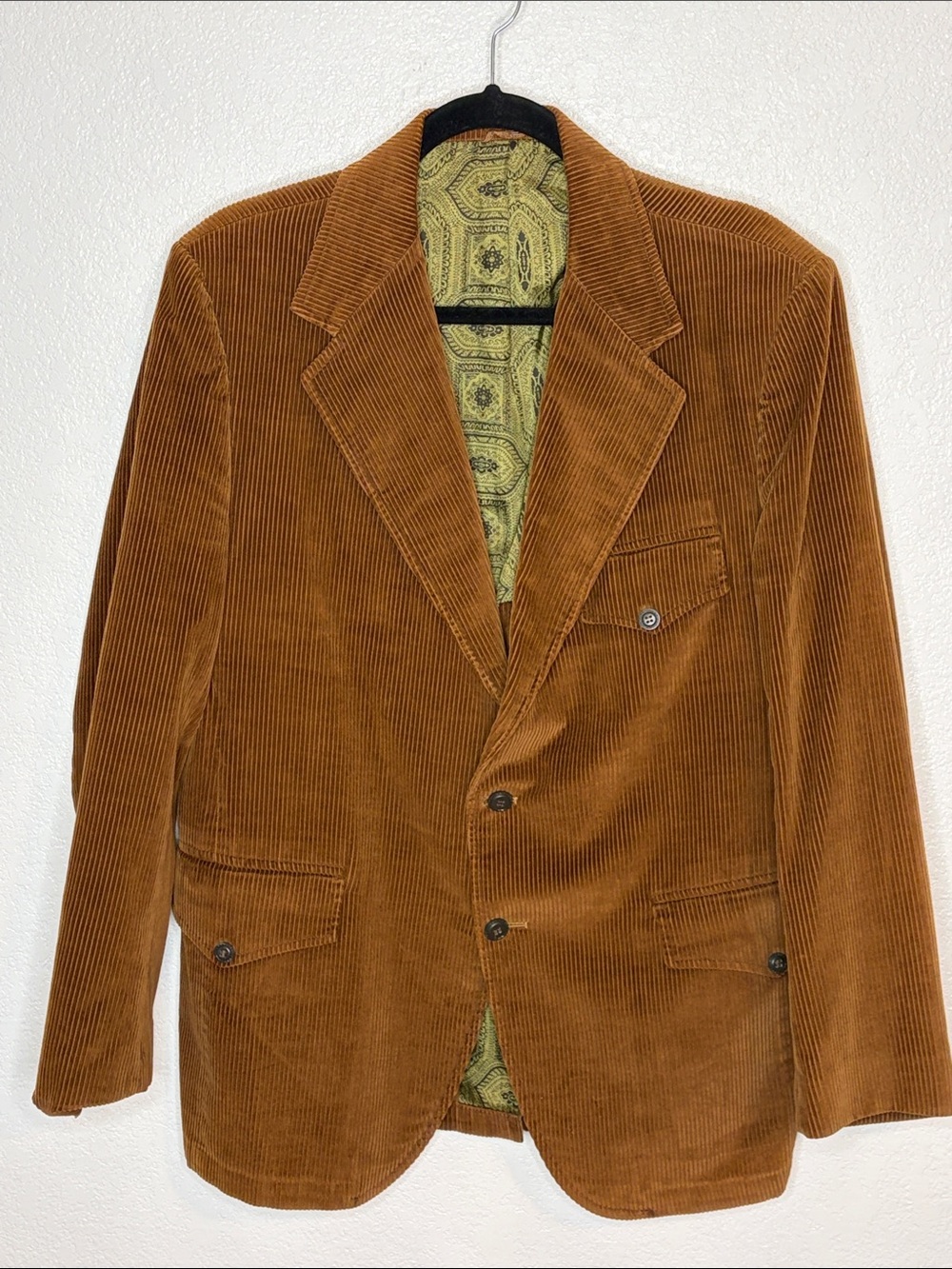 Vintage Brown Corduroy 70s-80s Two Button Blazer